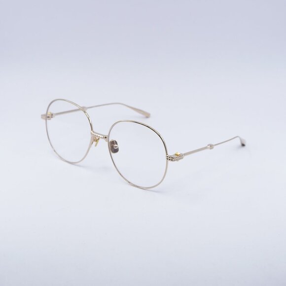 Valentino V-STUD-III VLX-136A Eyeglasses Gold 56mm Round Frame - Picture 8 of 11